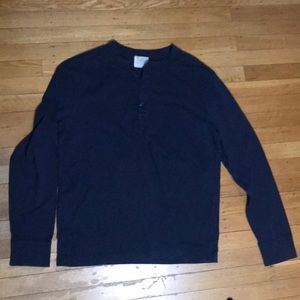 J. Crew Long Sleeve Henley - Size M - Navy Blue